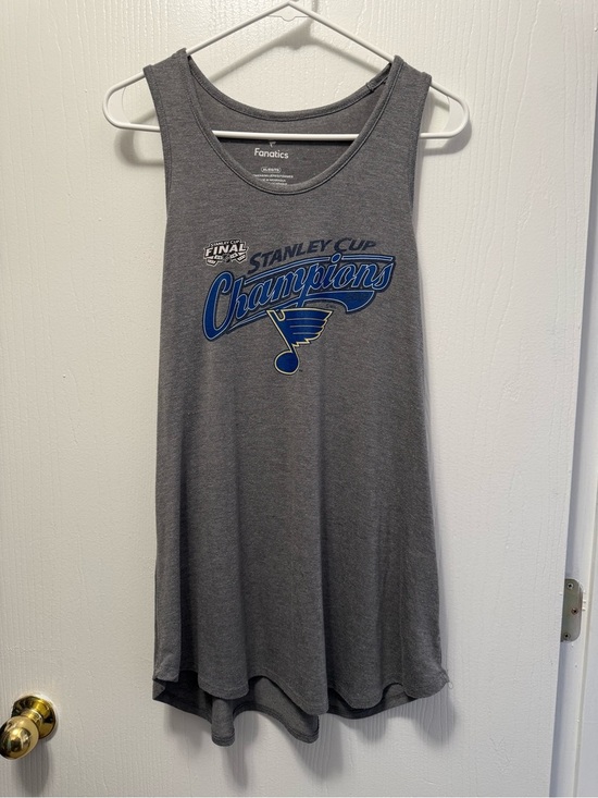 Fanatics Tops - St. Louis Blues Fanatics 2019 Stanley Cup Champions Gray Tank Top Women's XL